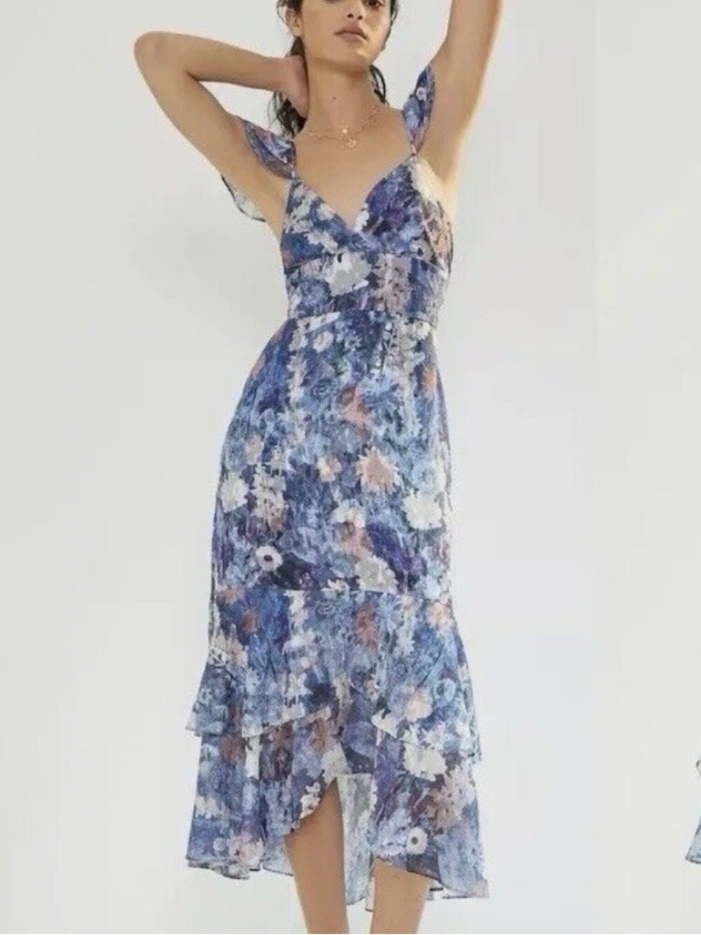 Anthropologie HUTCH Ruffled Midi Dress